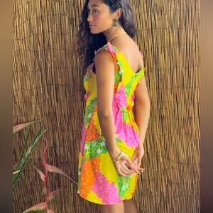 Eternal Summer Hawaii Mini Bernice dress Sunshine lei Floral Sleeveless muumuu